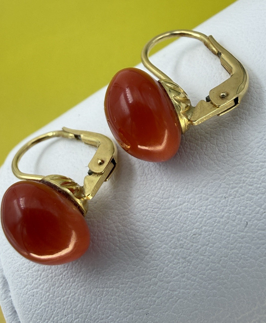 earrings earrings CORAL red MEDITERRANEAN CORAL gold 18KT GOLD-750
