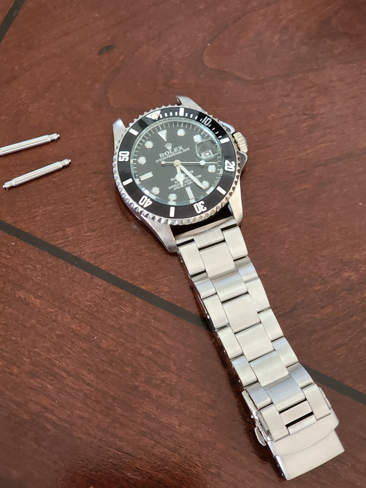 316L Oyster Style 20mm Bracelet STAINLESS STEEL Solid Double Lock + spring bars
