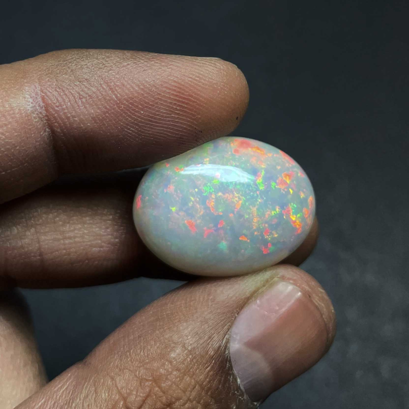 Natural Ethiopian Opal Oval Gemstone Cabochon 19*25 MM 24.5 CT