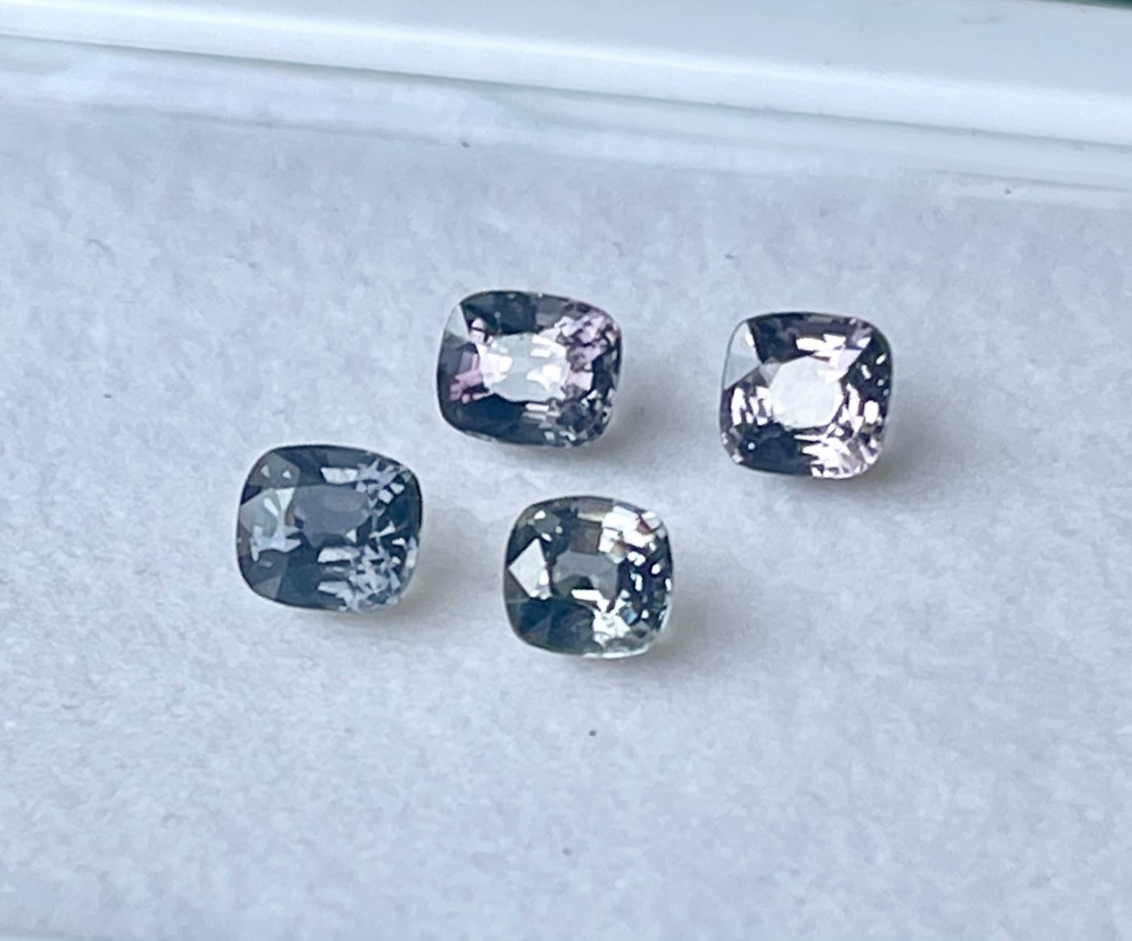 Natural 100% Clean 90% 4/Pc 4.61 ct Cushion Multi,color Spinel Mogok Gemstone