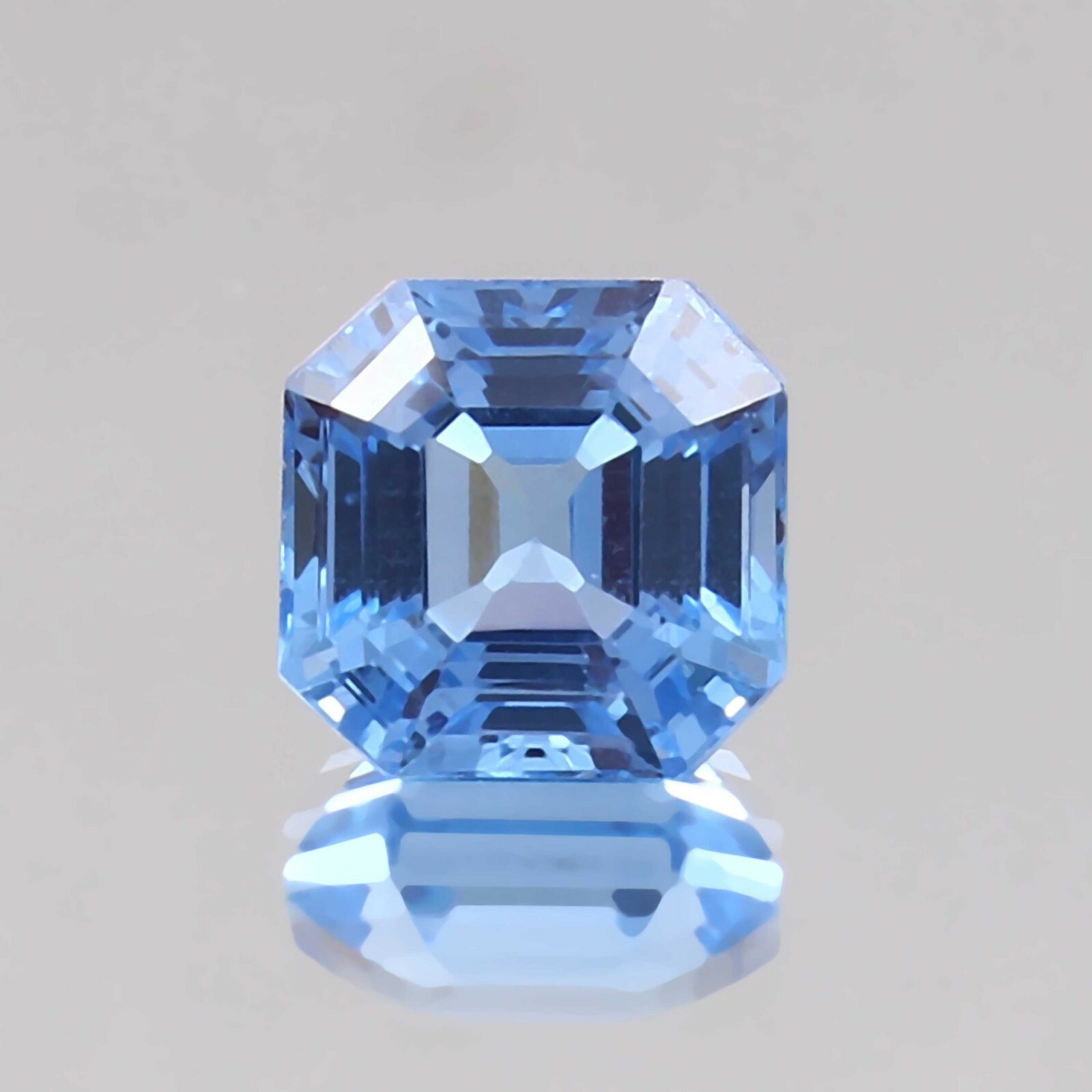 AAA 6.50 Ct Natural Brazilian Swiss Blue Topaz Asscher Cut Loose Gemstone