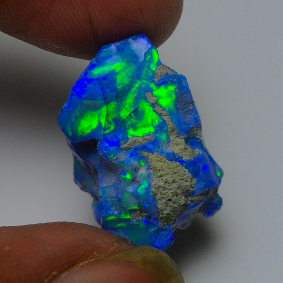 Blue Opal Rough 10.00 Carats, Smoked Ethiopian Welo Opal Rough, Fire Opal Rough