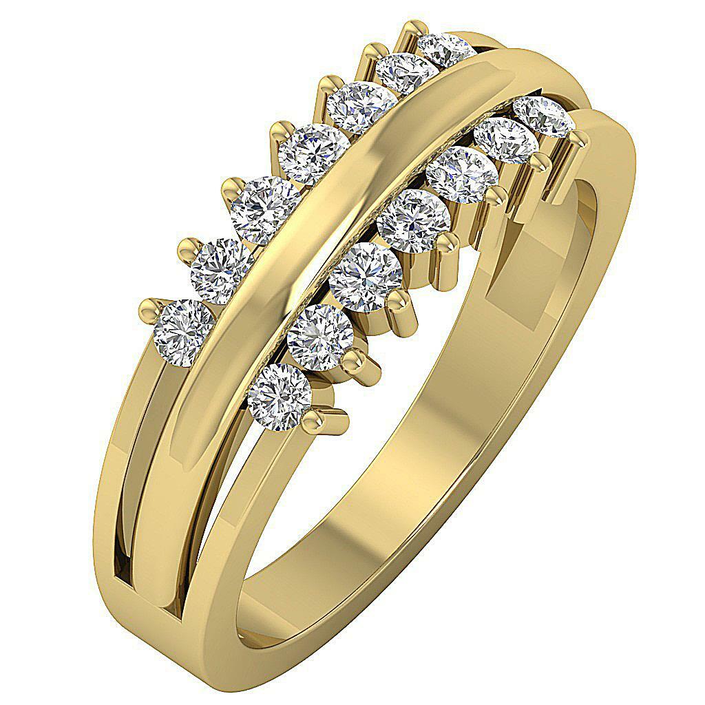 Engagement Ring VVS1 E 0.65 Carat Round Cut Diamond 14K White Gold 6.40MM