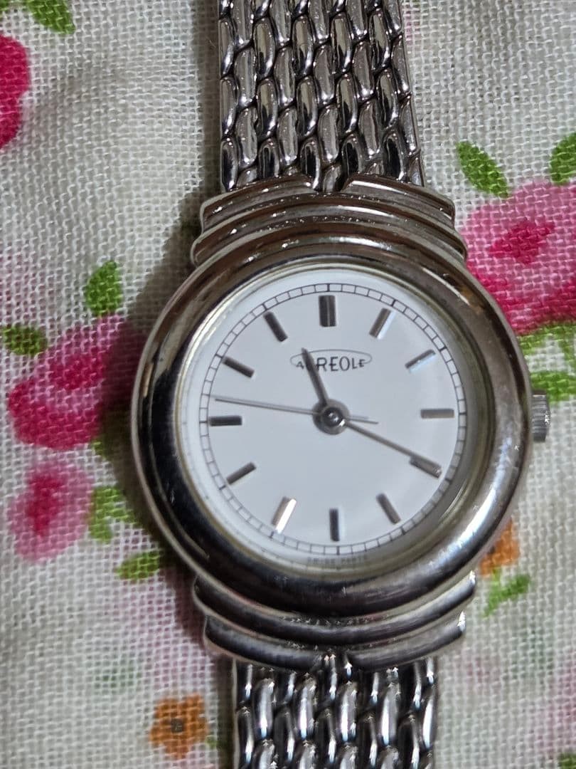 Aureole Quartz White Dial Women Wristwatch