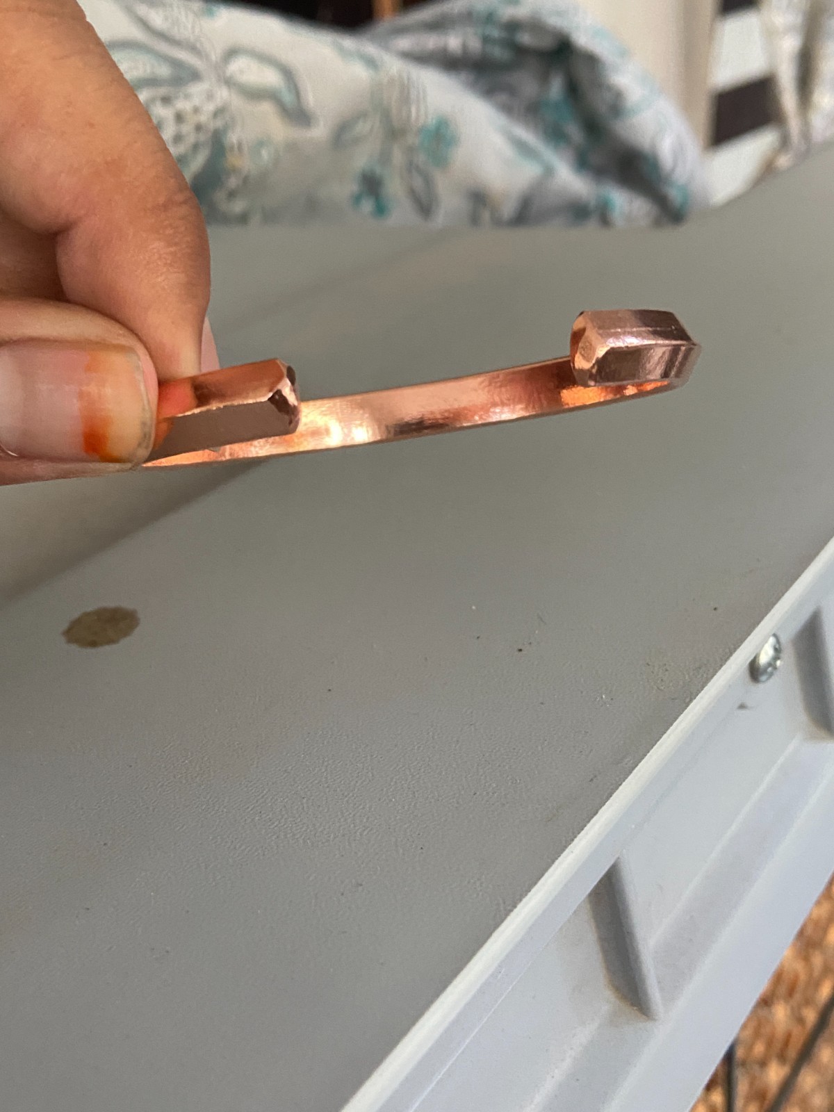 Solid Copper Cuff Bracelet Open Bangle Adjustable Handmade Unisex Wrist Band
