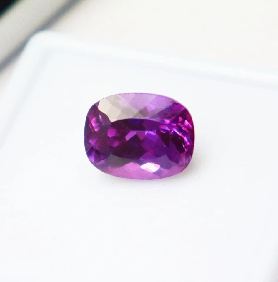 Natural 8.00 Ct Purple Blue Sapphire Cushion Cut Loose Gemstone Certified