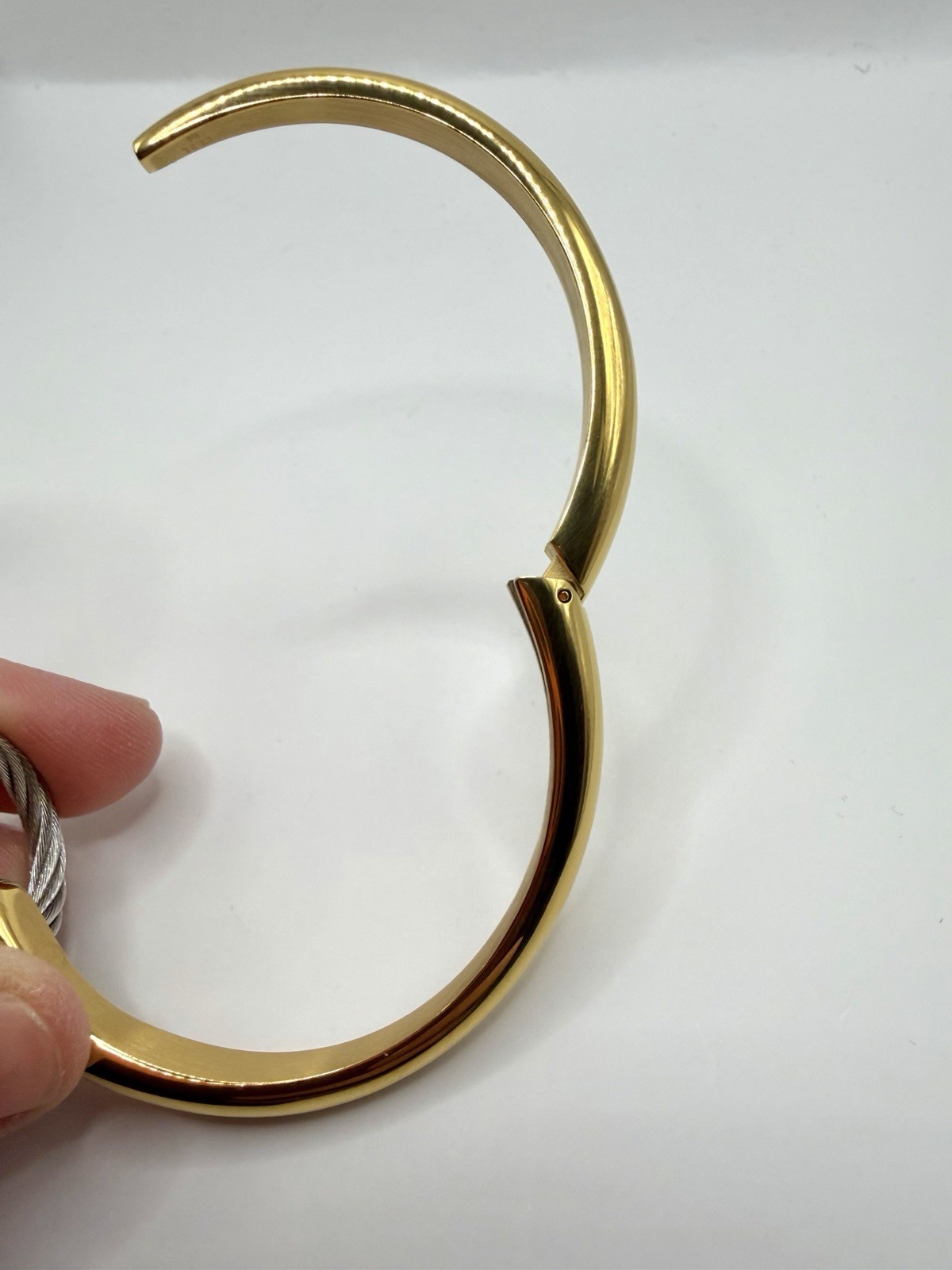 Charriol Infinity Zen Bangle Gold Silver Toned Bracelet Size Medium M