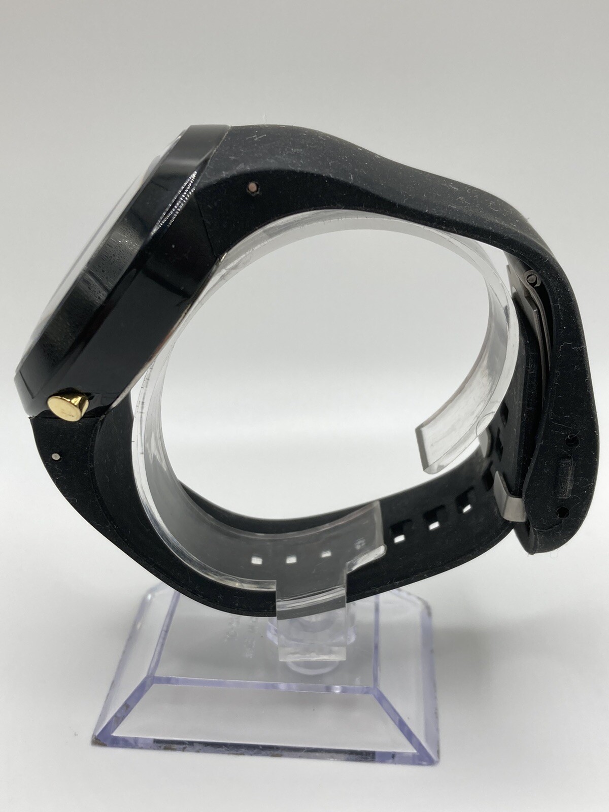 ODM Design 60 Second Men’s Black Date Dial Silicone Watch New Batt