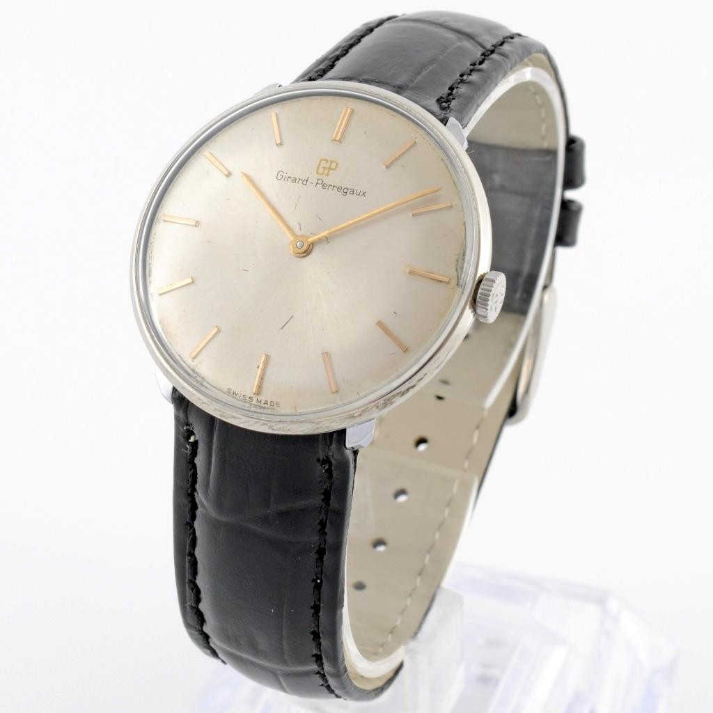 CLASSIC GIRARD PERREGAUX NICE VINTAGE DIAL MANUAL WIND ST STEEL SWISS MADE WATCH