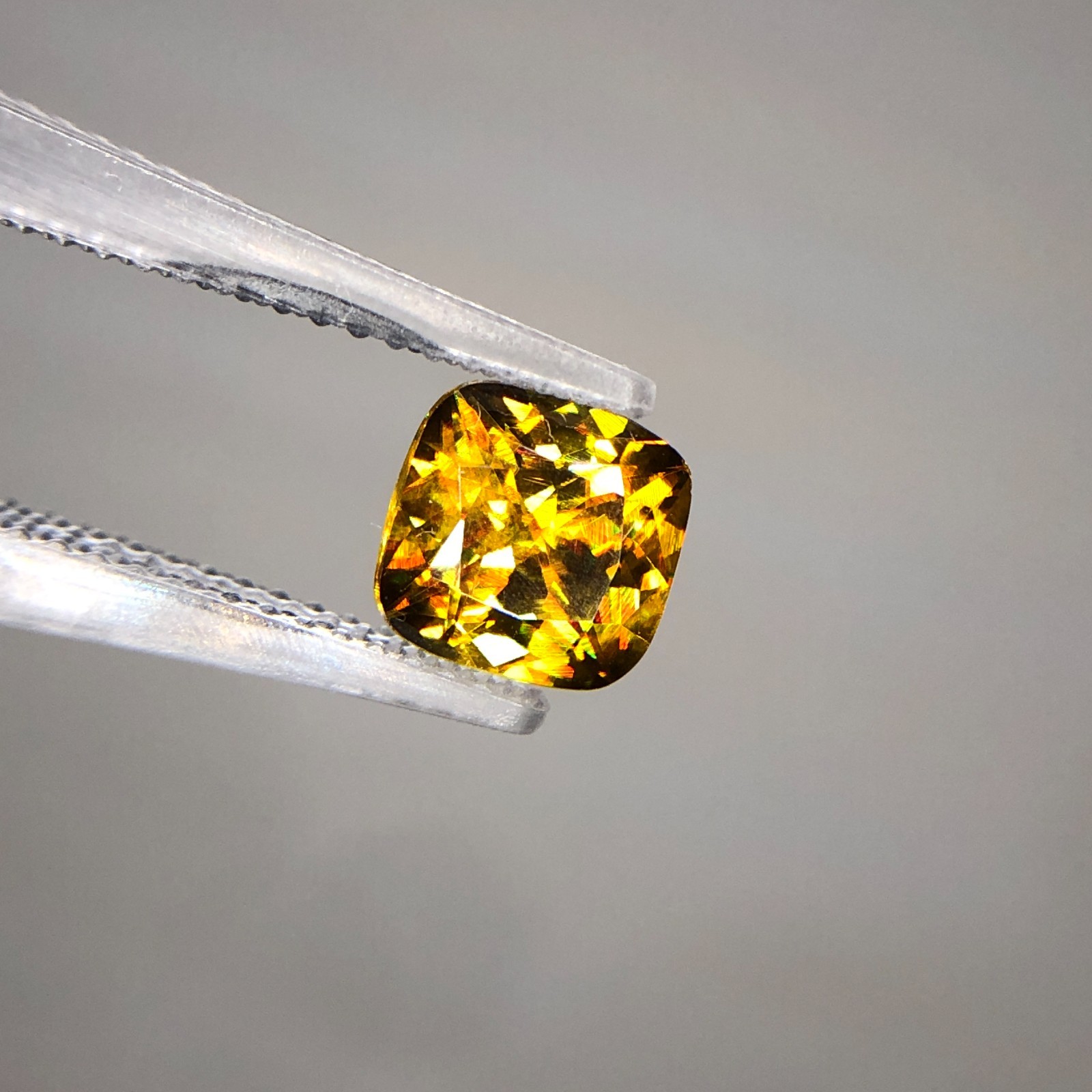 1.45 Ct Natural Full Fire Sphene Titanite | Cushion Cut Gemstone | For Jewelry