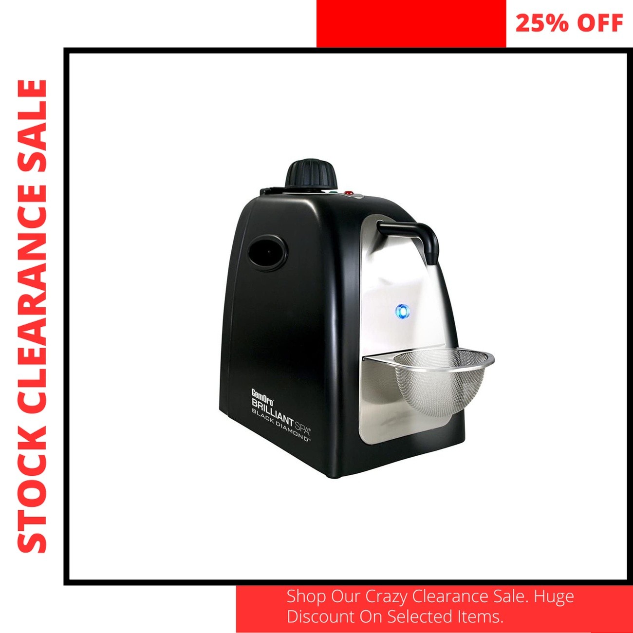 Jewelry Steam Cleaner Black Diamond Spa Portable Deep Cleaning Machine