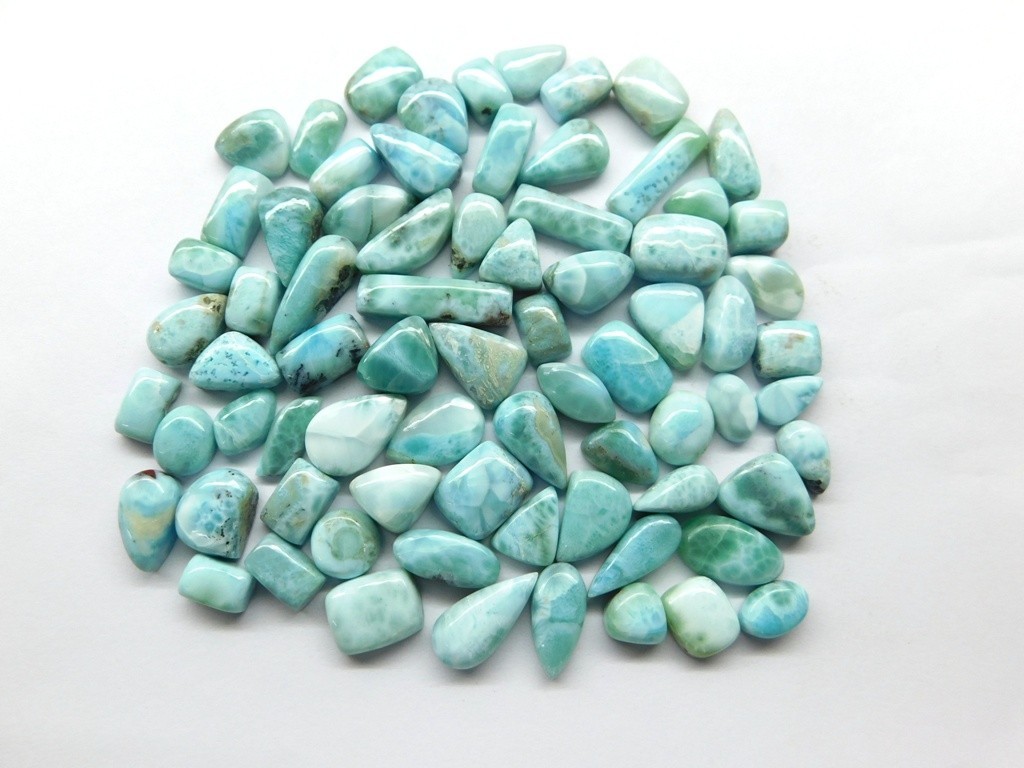 Handmade Natural Larimar cabochon gemstones For Fancy Jewelry Making 71393