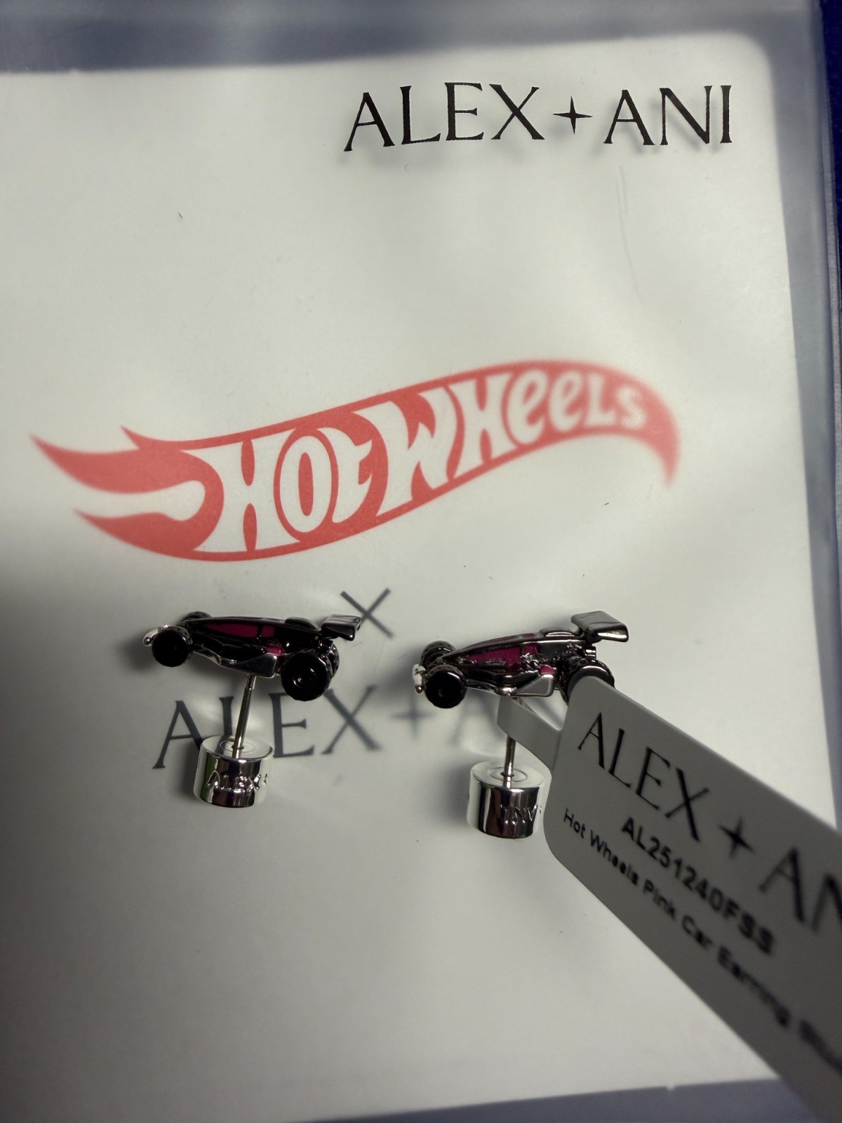 Alex And Ani Hot Wheels Racecar Stud Earring NEW