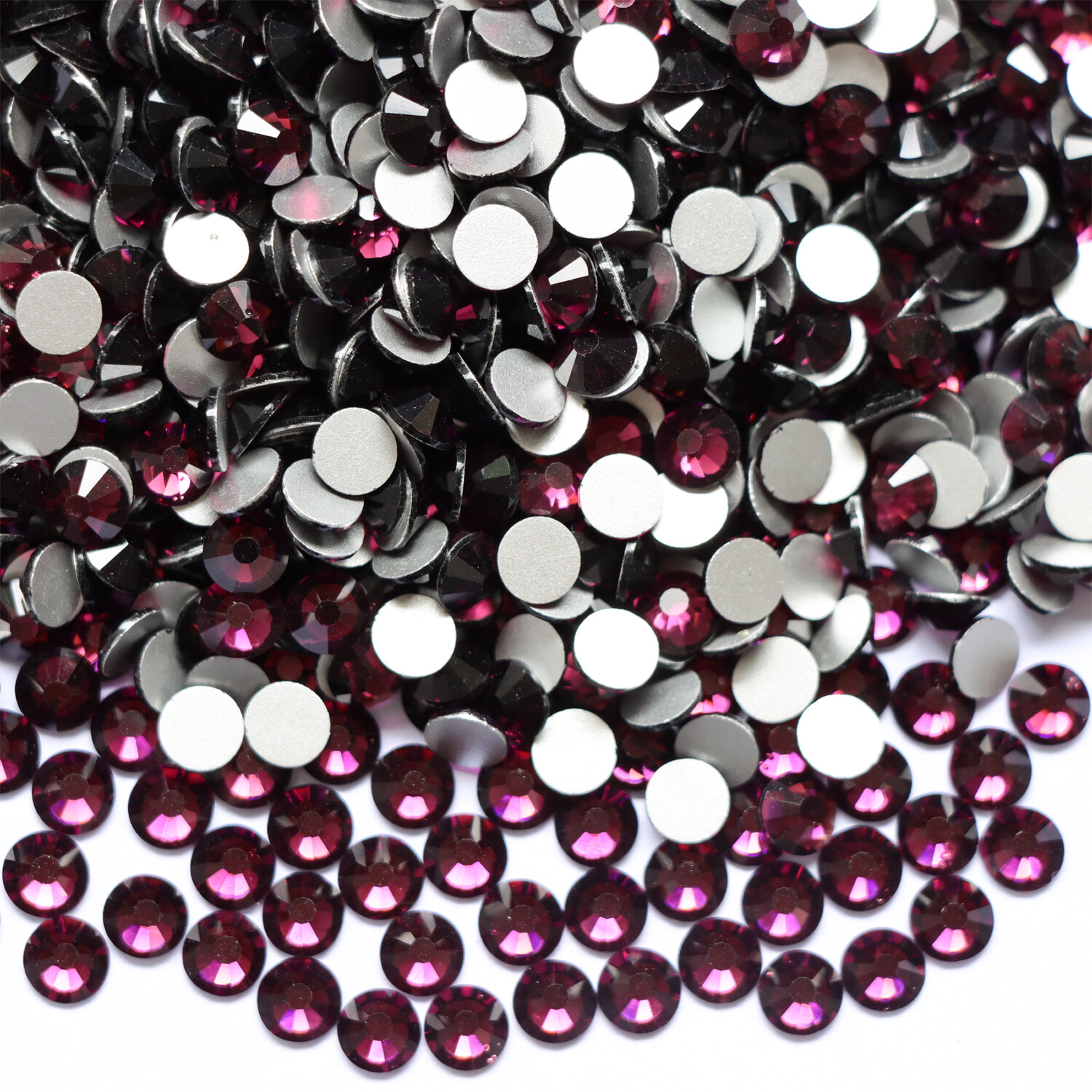 Glitter Crystal AB Flatback Clear Non Hot Fix Nail Art Rhinestones Decorations