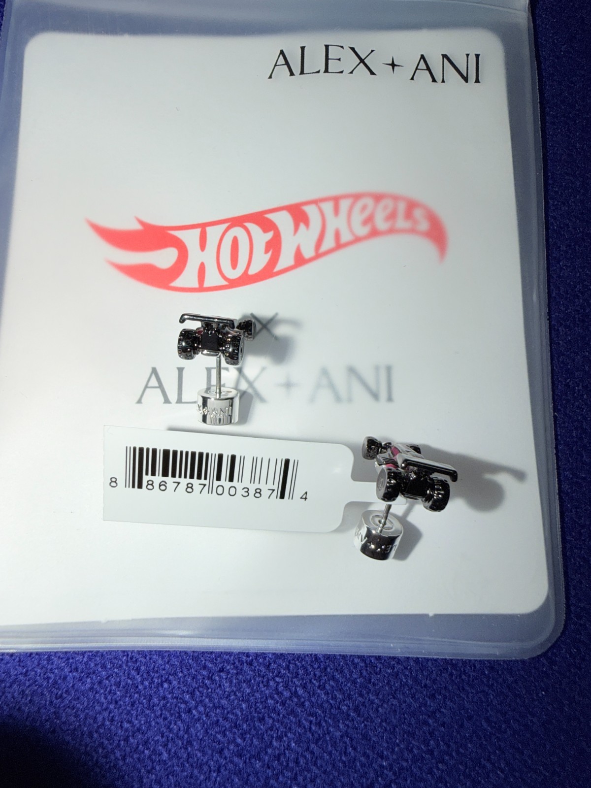 Alex And Ani Hot Wheels Racecar Stud Earring NEW