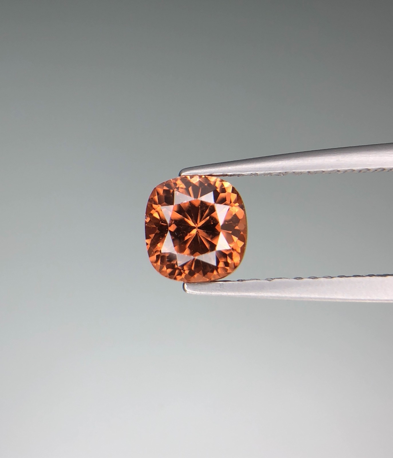 1.7 Ct Natural Faceted Rare Imperial Zircon Cushion Cut Loose Gemstone Cambodia