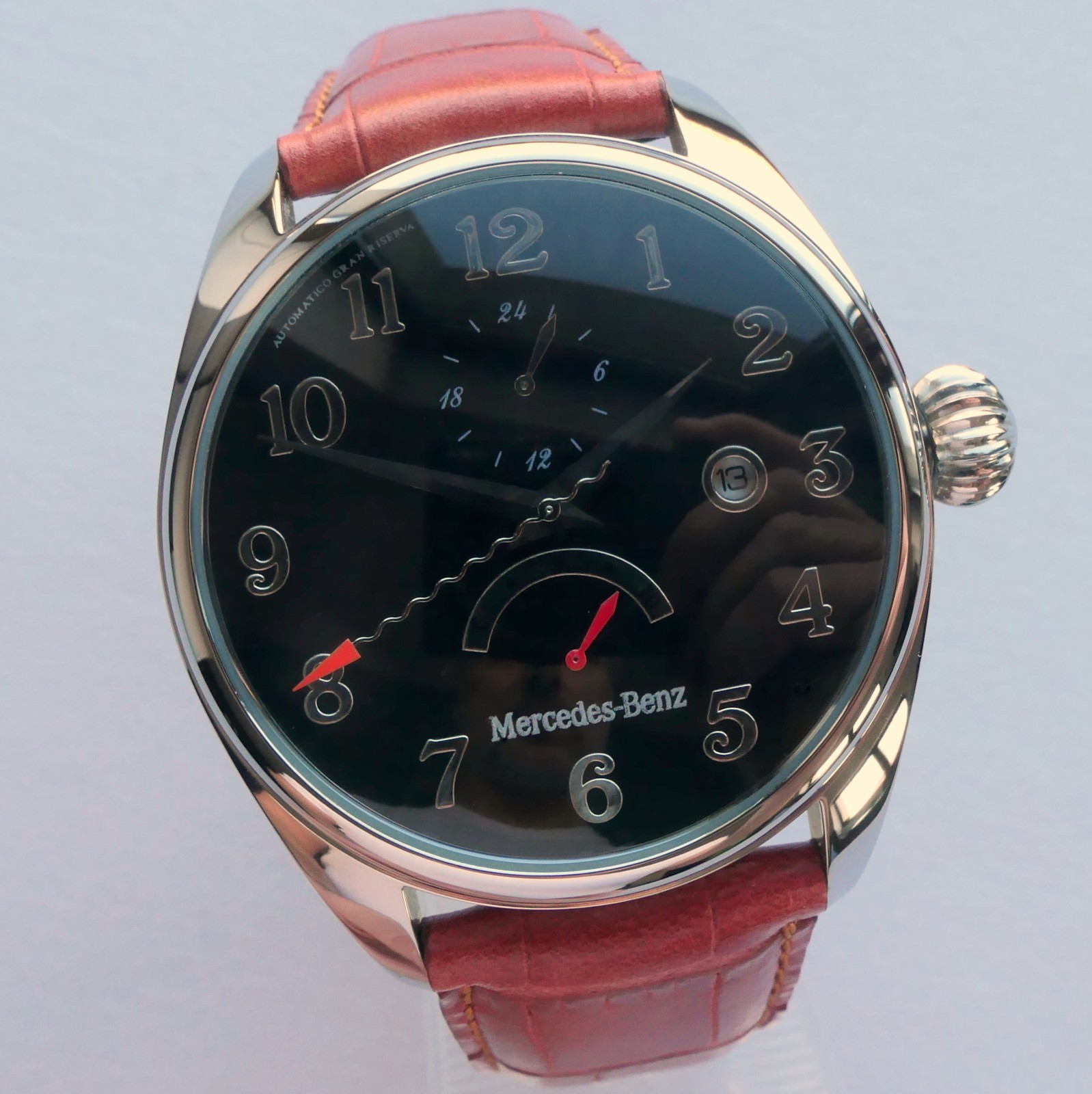 Mercedes Benz Classic Retro Design Car Accessory Power Reserve Automatic Watch