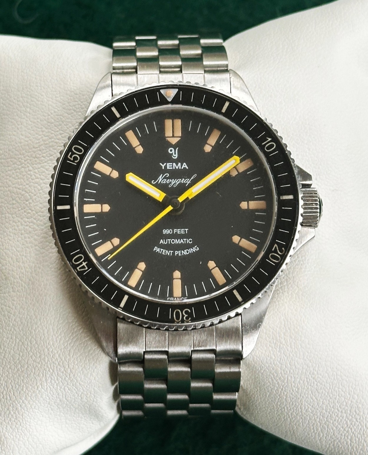 Superb YEMA Navygraf Heritage Divers 300m 39mm Men’s Automatic Watch YNAV2019AUS