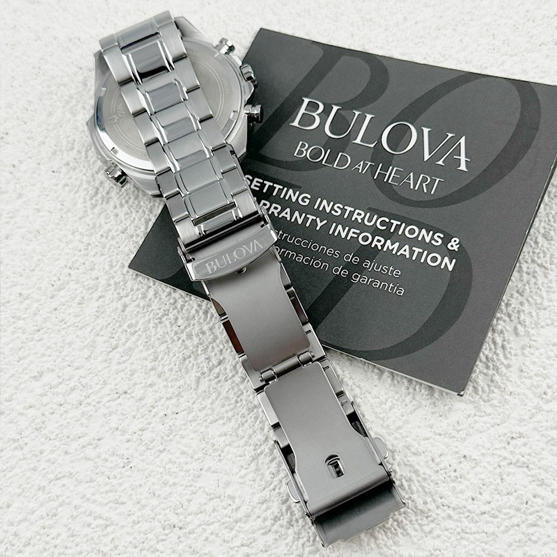 Bulova Marine Star 96B256 Blue Dial Men’s Chronograph Quartz Watch 43mm
