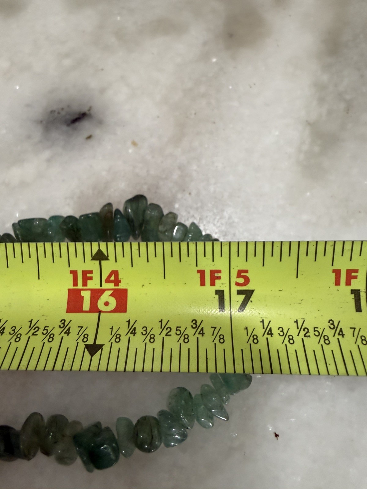 Vintage Green Quartz Crystal Chip Aventurine Strung Necklace 34 Inch 99 Gram D6
