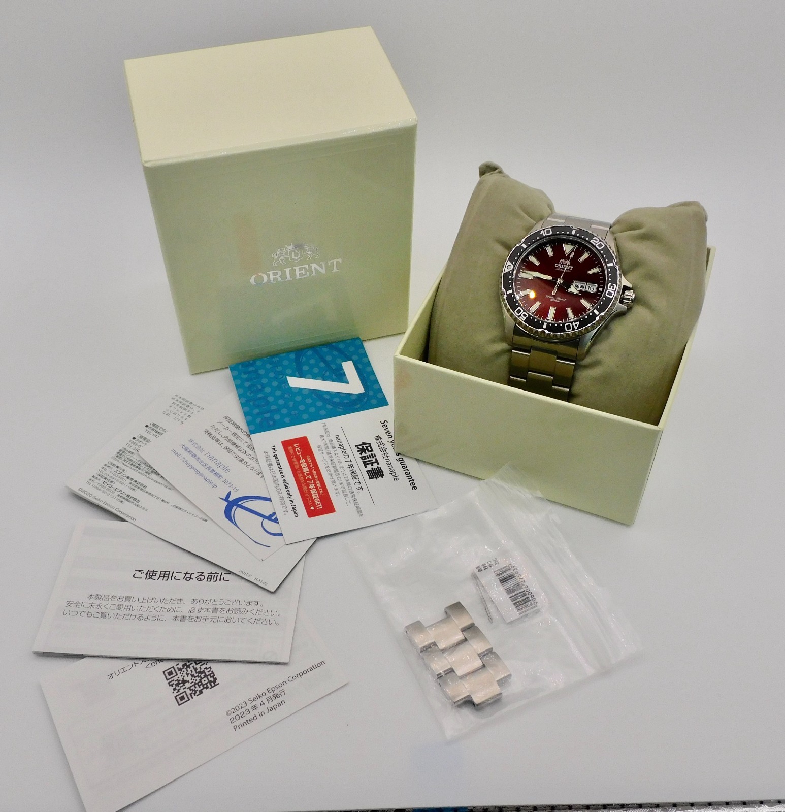 NEW ORIENT WATCH Automatic MAKO Red Men’s RN-AA00033R in BOX