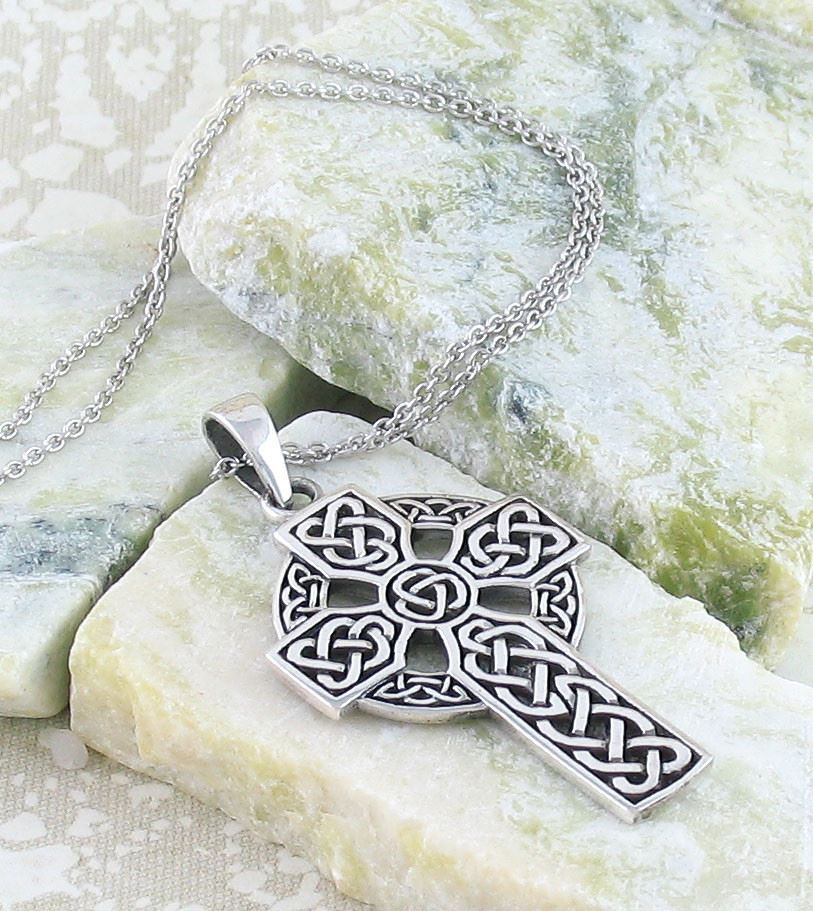 Celtic Cross Pendant ONLY – Knot Knotwork Sterling Silver wh189