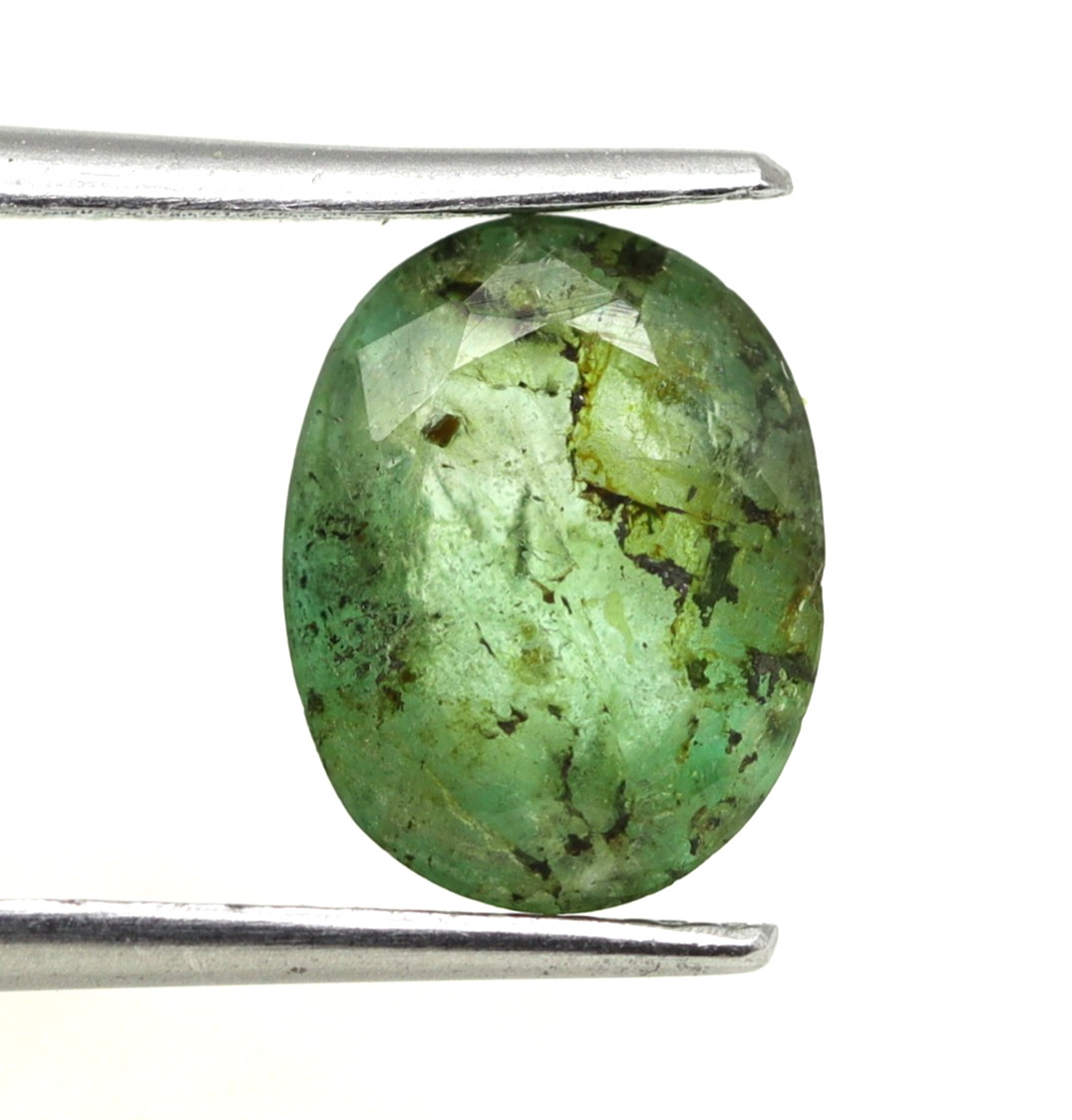 1.60 Ct Natural Green Emerald Untreated Oval Cut 9×7 mm Brazil Loose Gemstone