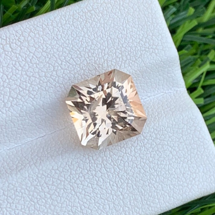 6.80 Carat Natural Golden Topaz Asscher Cut From Pakistan