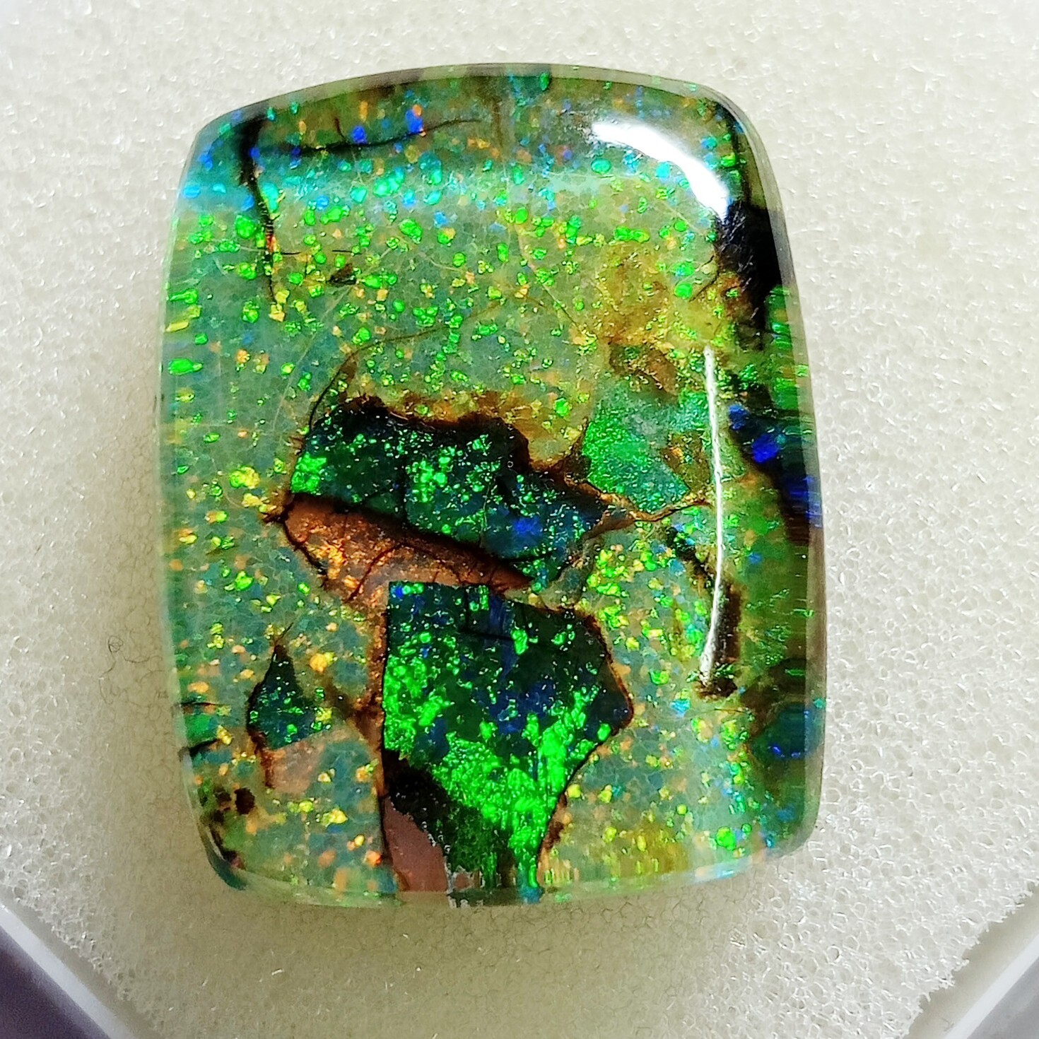 Monarch Opal Cabochon Natural Doublet EGL Certified 20-22 Ct Gemstone JM211