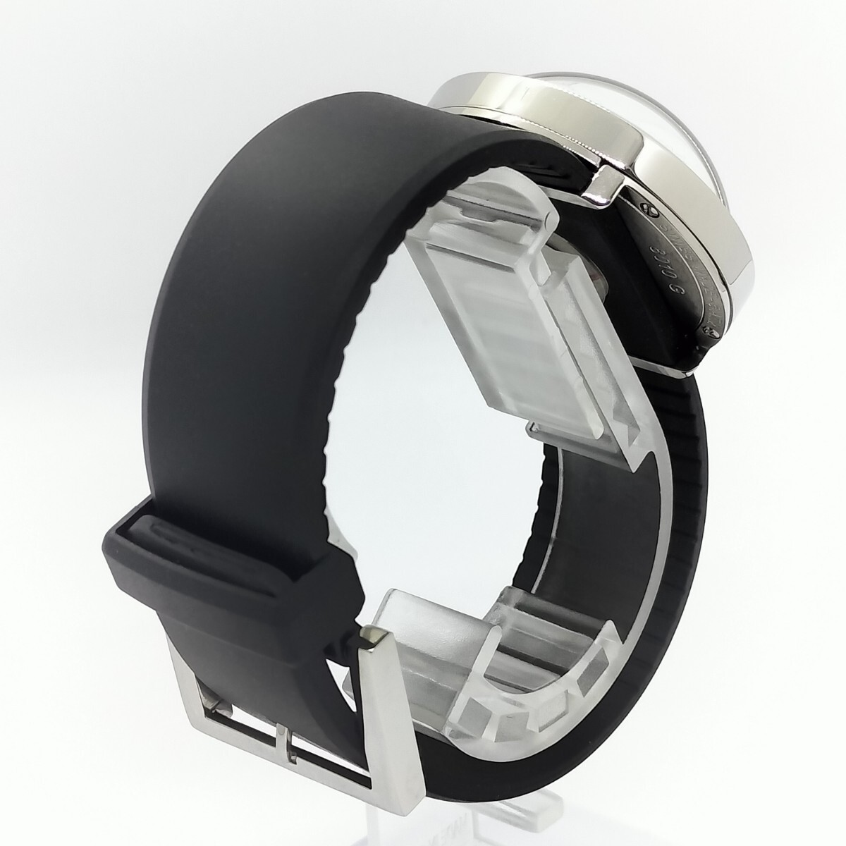 FENDI 8010G Boussole Bubble Dome Black Quartz Rubber Unisex Watch Swiss