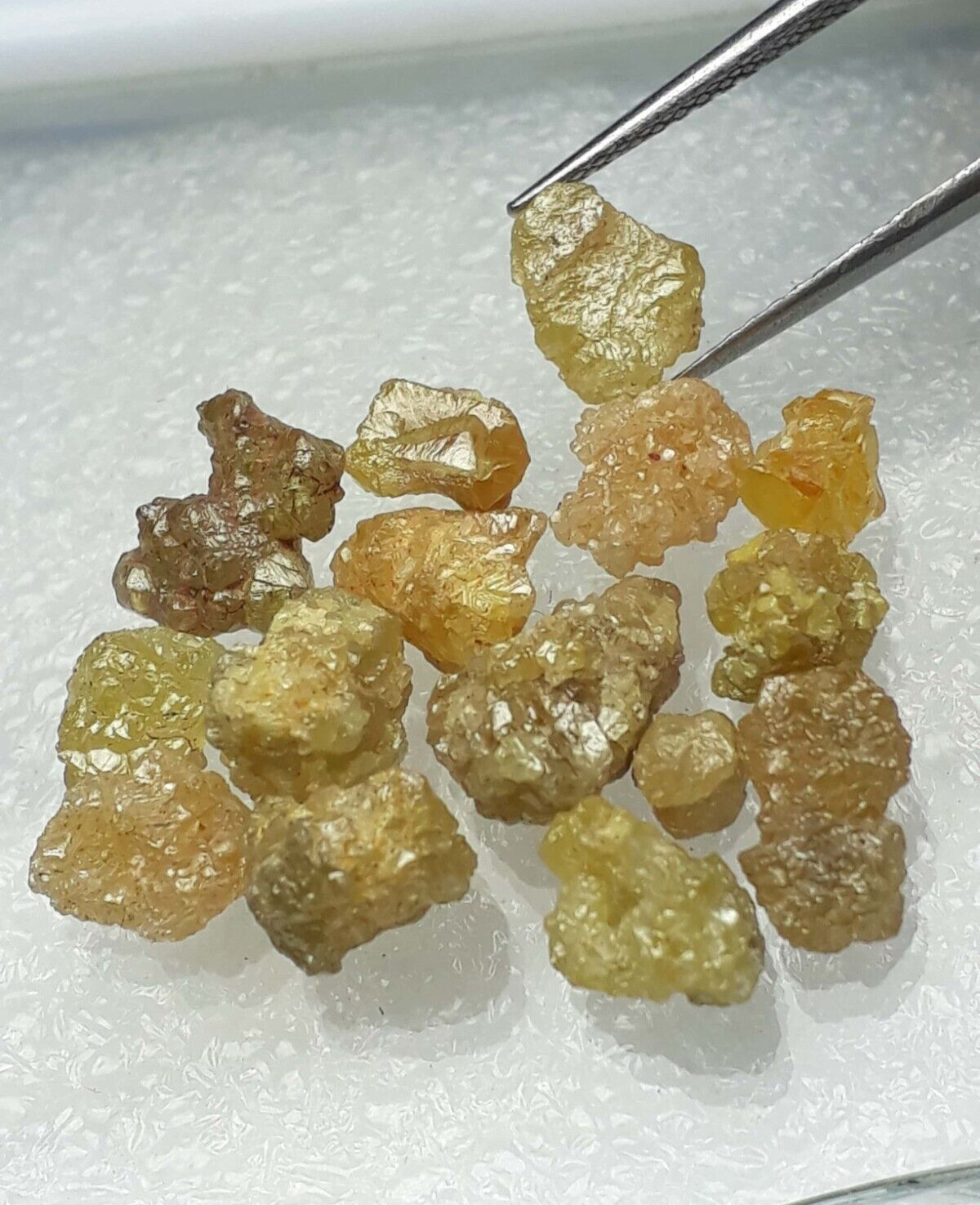 13.21 Ct, 15 Pcs Natural Orange Rough Diamonds,Uncut Diamond Lot,Raw Rough Stone
