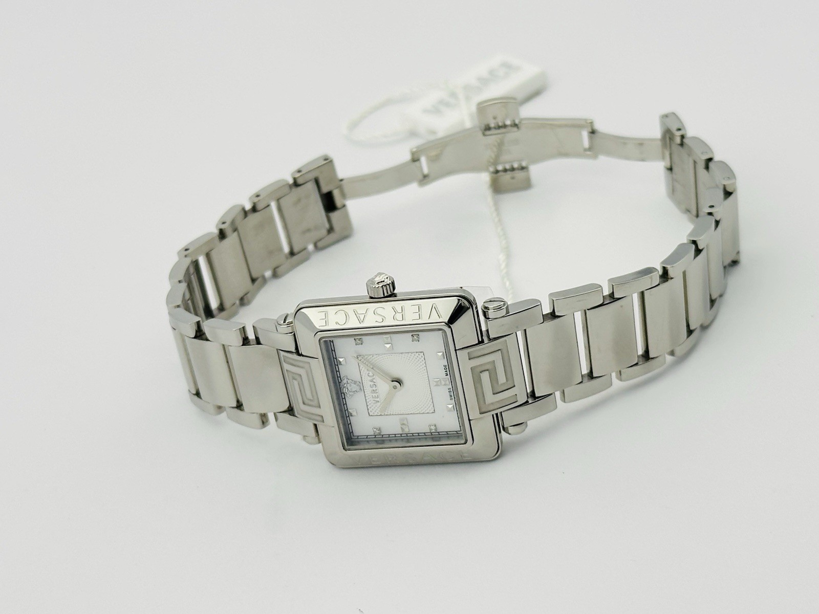 Versace Women’s 88Q99SD497S099 Rêve Carré Diamonds Stainless Steel Watch 88Q
