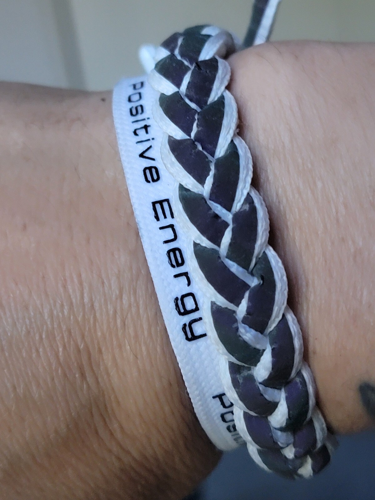 Brand New RASTACLAT Style Aurora Iridescent White Braided Shoelace Bracelet