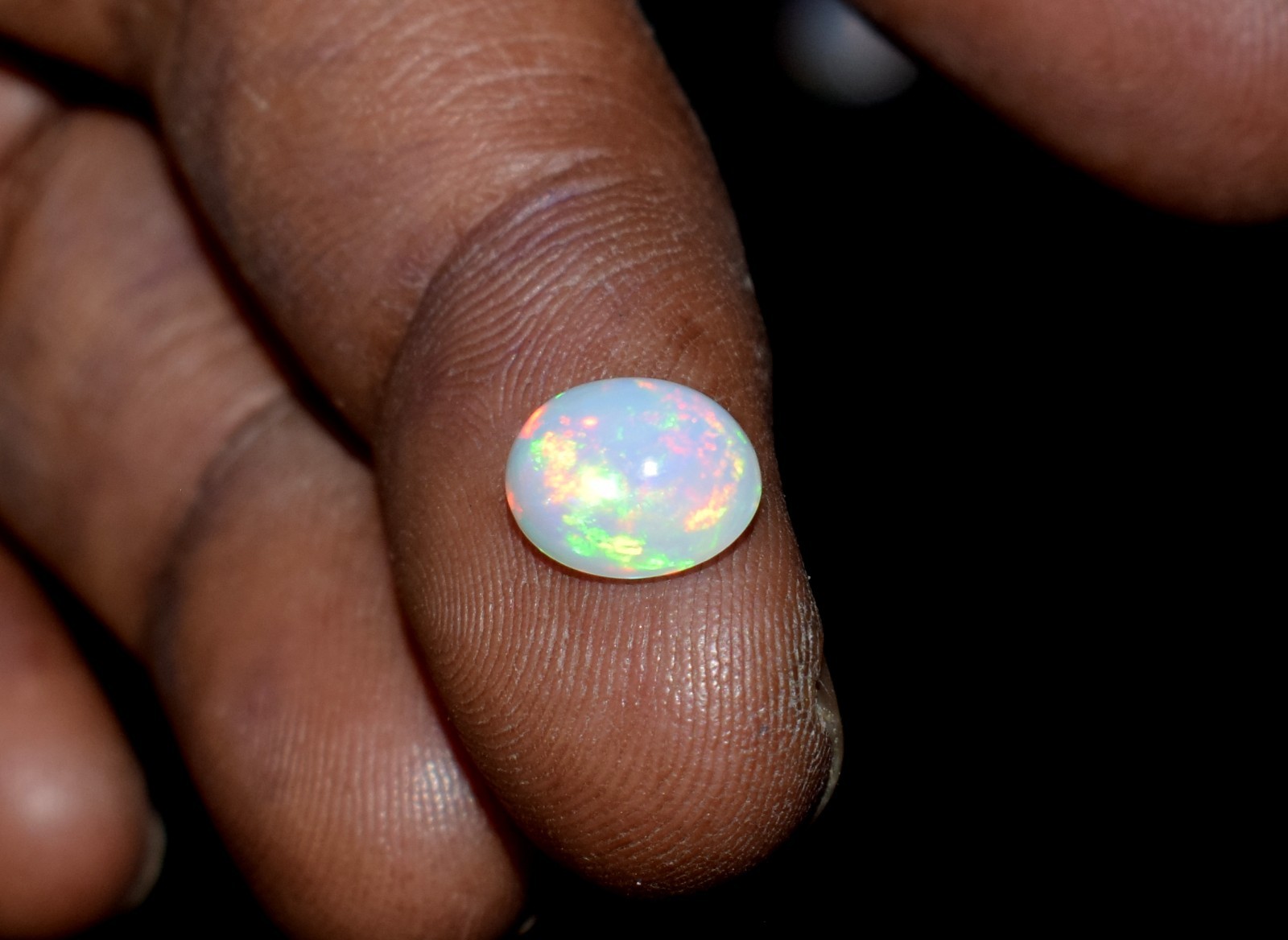 Naturel Ethiopian Welo Fire Opal Cabochon Loose Gemstone 8×10 mm