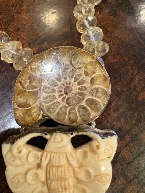 Ammonite Carved Necklace
