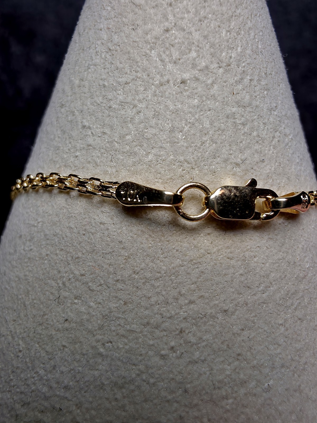 Solid 10k Yellow Gold 1.6mm Bizmark Dainty Bracelet 7.5 Inches