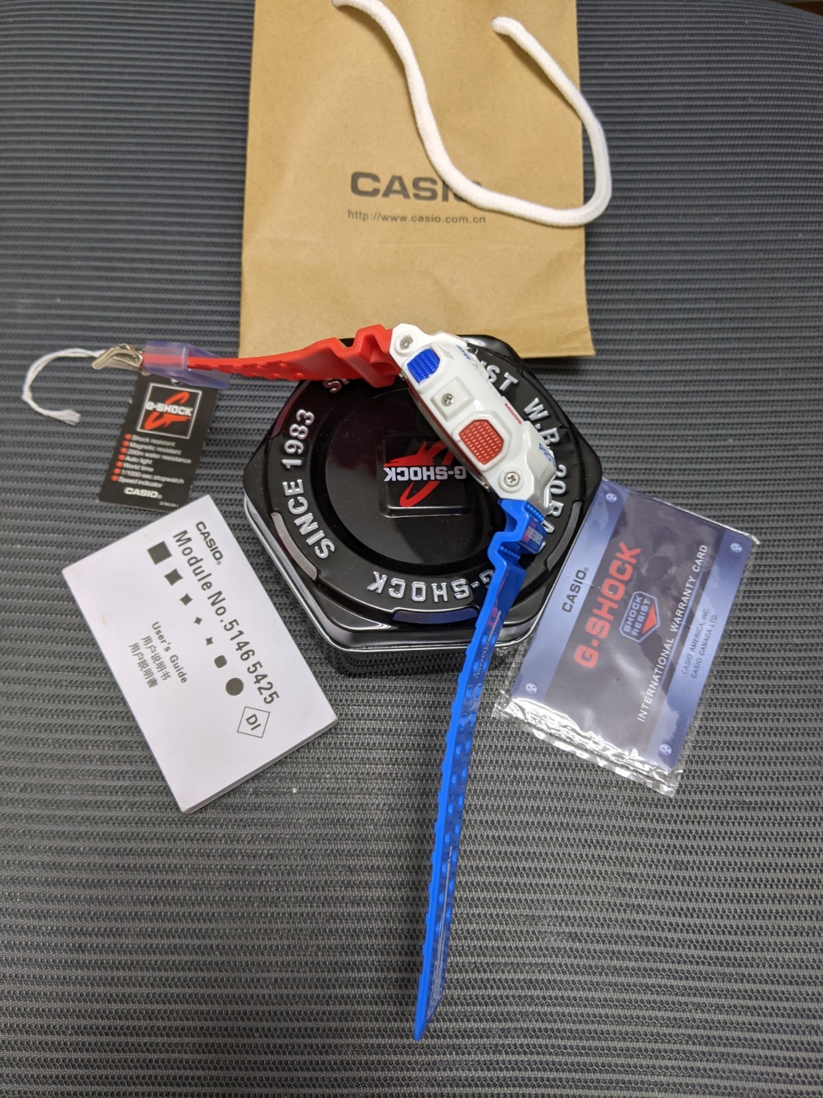 Casio G-Shock GA-110 Optimus Prime Transformers White Blue Red Complete Set