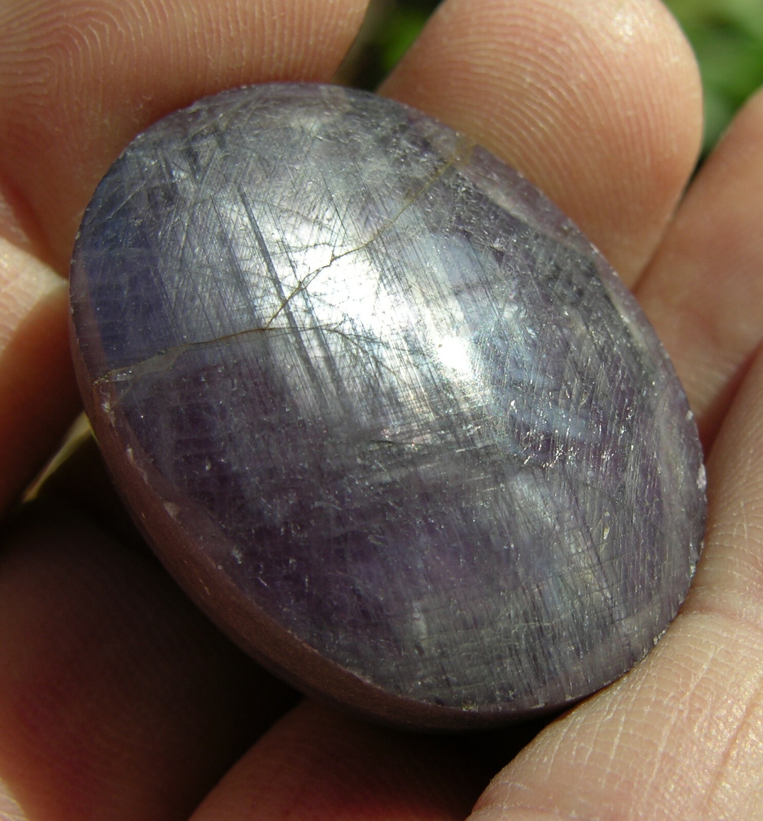 176.00ct India 100% Natural Star Ruby Sapphire Cabochon Gemstone 35.20g 34.00mm