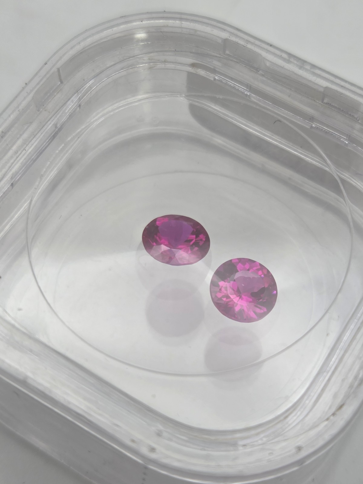 Pair of Faceted Lab Created Ruby 2.ctw Min 6mm