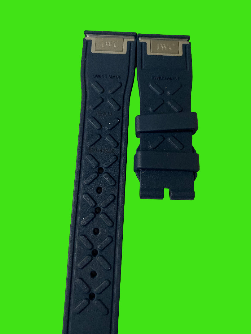 21 mm navy blue silicone strap easy fit strap suitable to IWC Watches