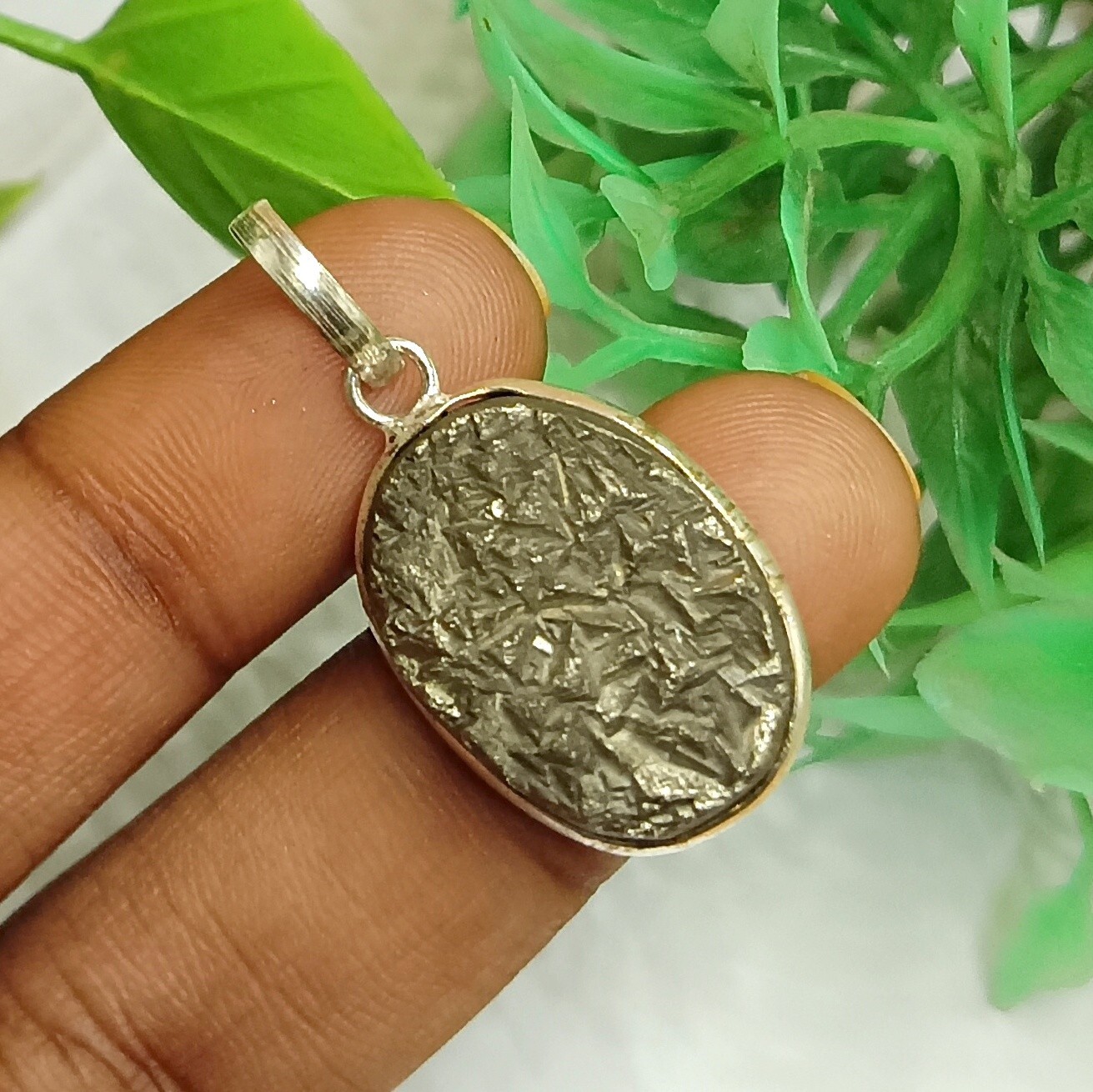 Pyrite Druzy Gemstone 925 Sterling Silver Plated Handmade Bezel Pendant Jewelry