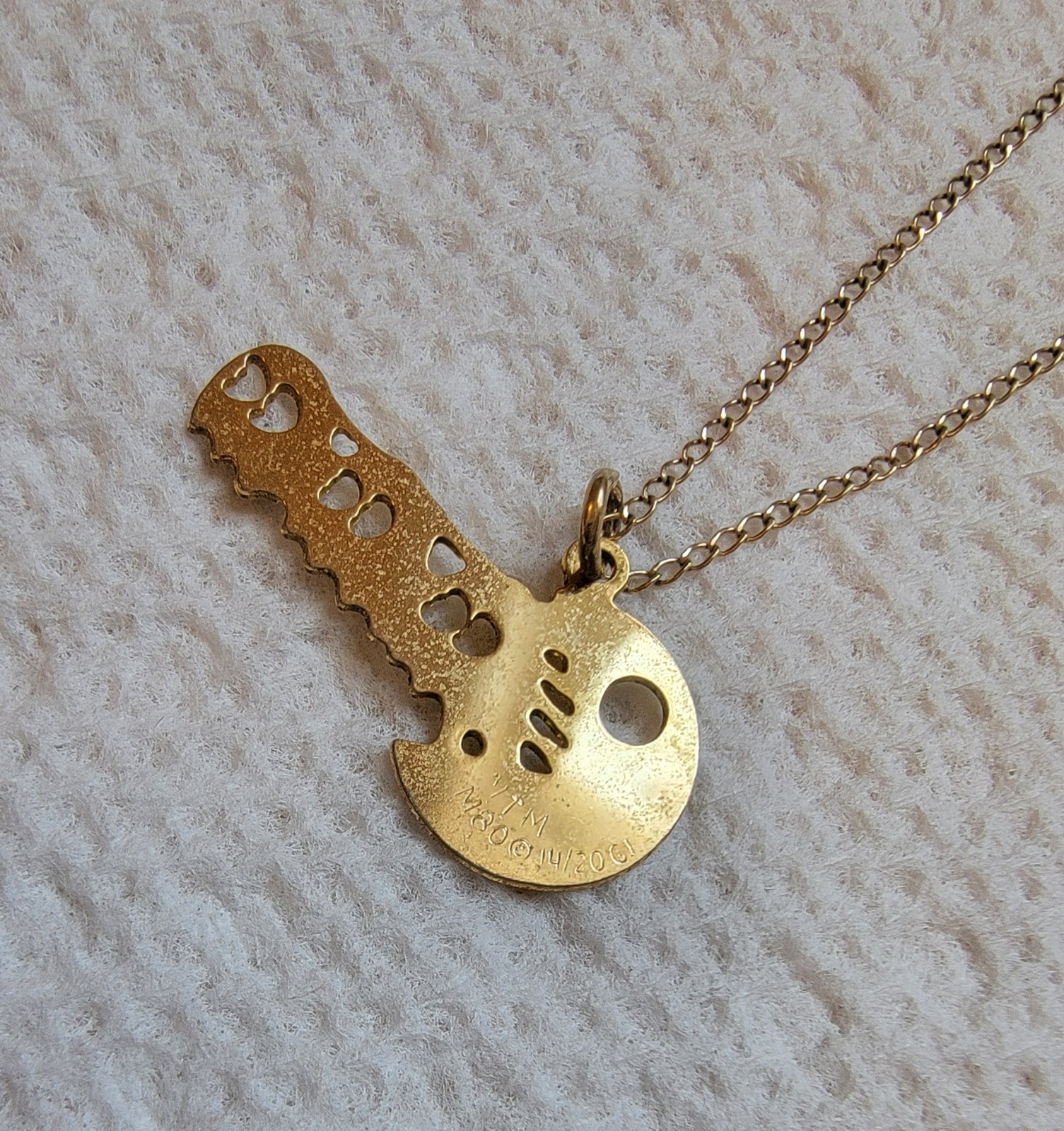 Vintage Pac Man with 3 Ghosts GF Pendant/Charm with 16″ Chain