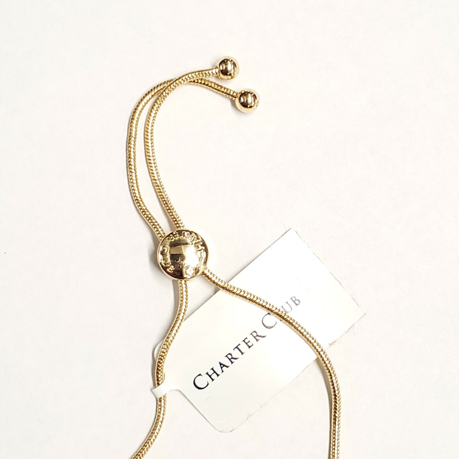 Charter Club Crystal Pavé & Imitation Pearl Slider Women’s Bracelet, Purple