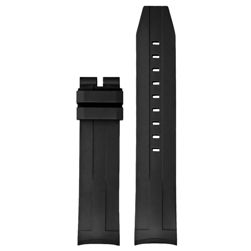 21mm Curved FKM Rubber Strap For Tissot Seastar T120 Soft Heat-Resistant Band