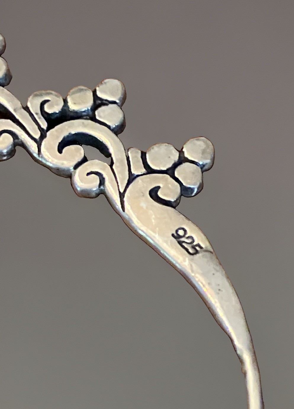 Elegant Floral Sterling Silver Threader Earrings 925