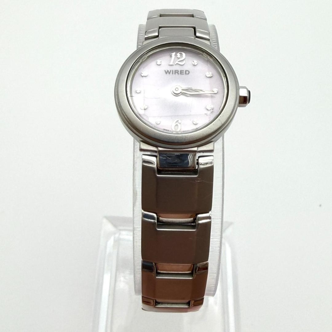 Excellent condition Seiko WIRED watch, new battery, lavender dial, diamond, wome