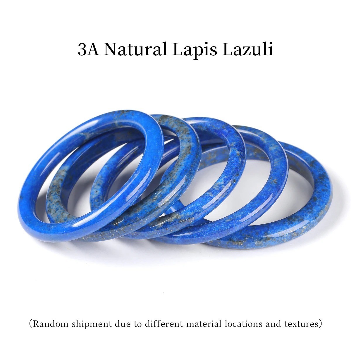 Natural Lapis Lazuli Bangle Afghan Imperial Blue Genuine Gemstone Bracelet