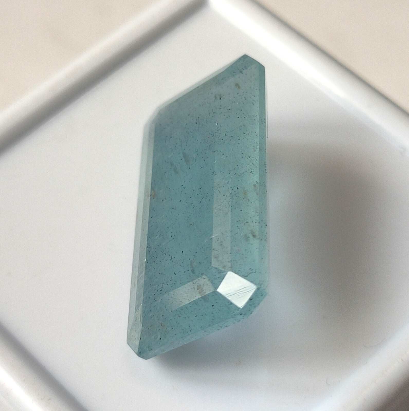 17.55 Carat Natural Aquamarine Blue 23X12.5 mm Rectangle Cut Faceted Gemstone
