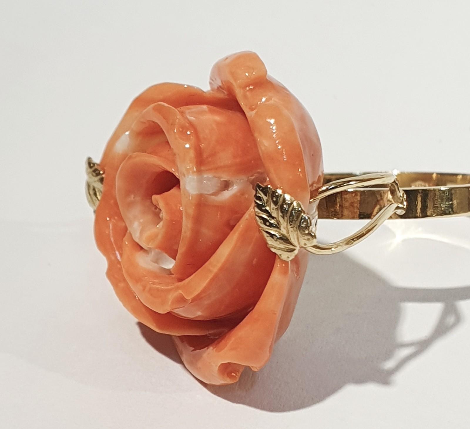 Gold and Coral Ring