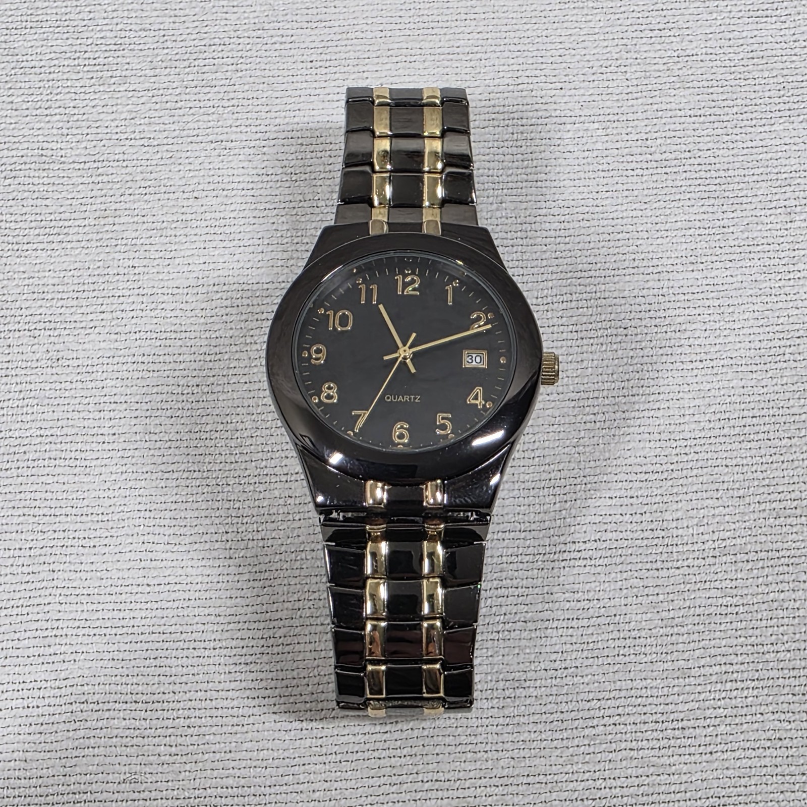 Quartz Men’s Watch Stretch Band Accutime Watch Corp Needs Battery